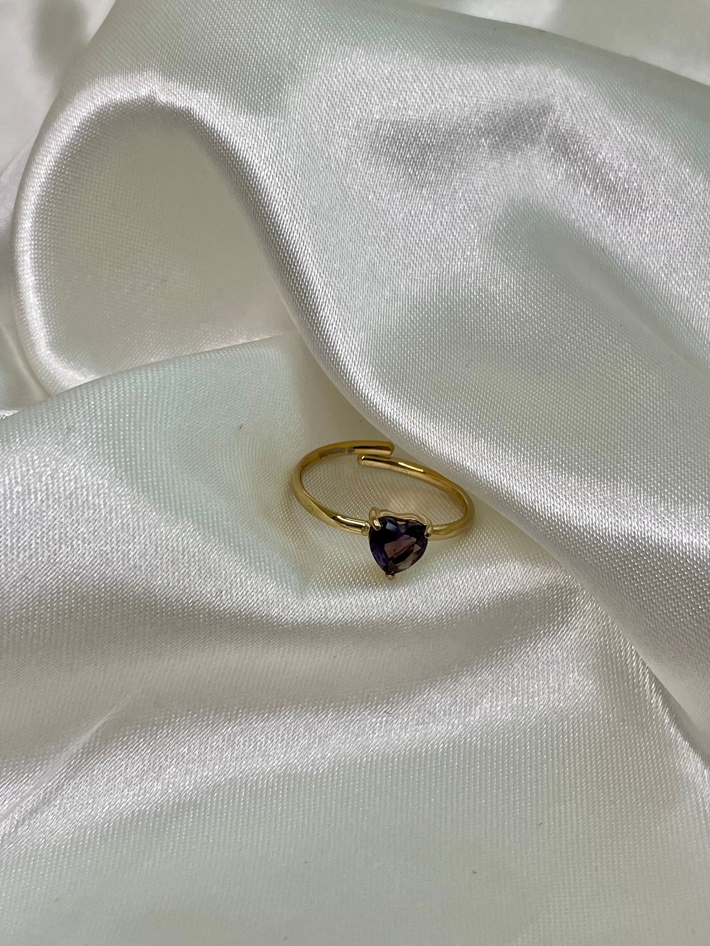 ANELLO CUORE VIOLA