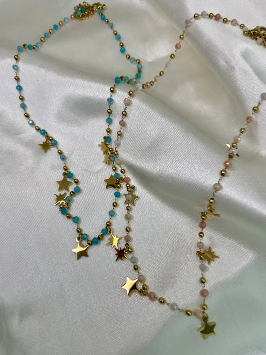 COLLANA CON STELLE E PERLINE