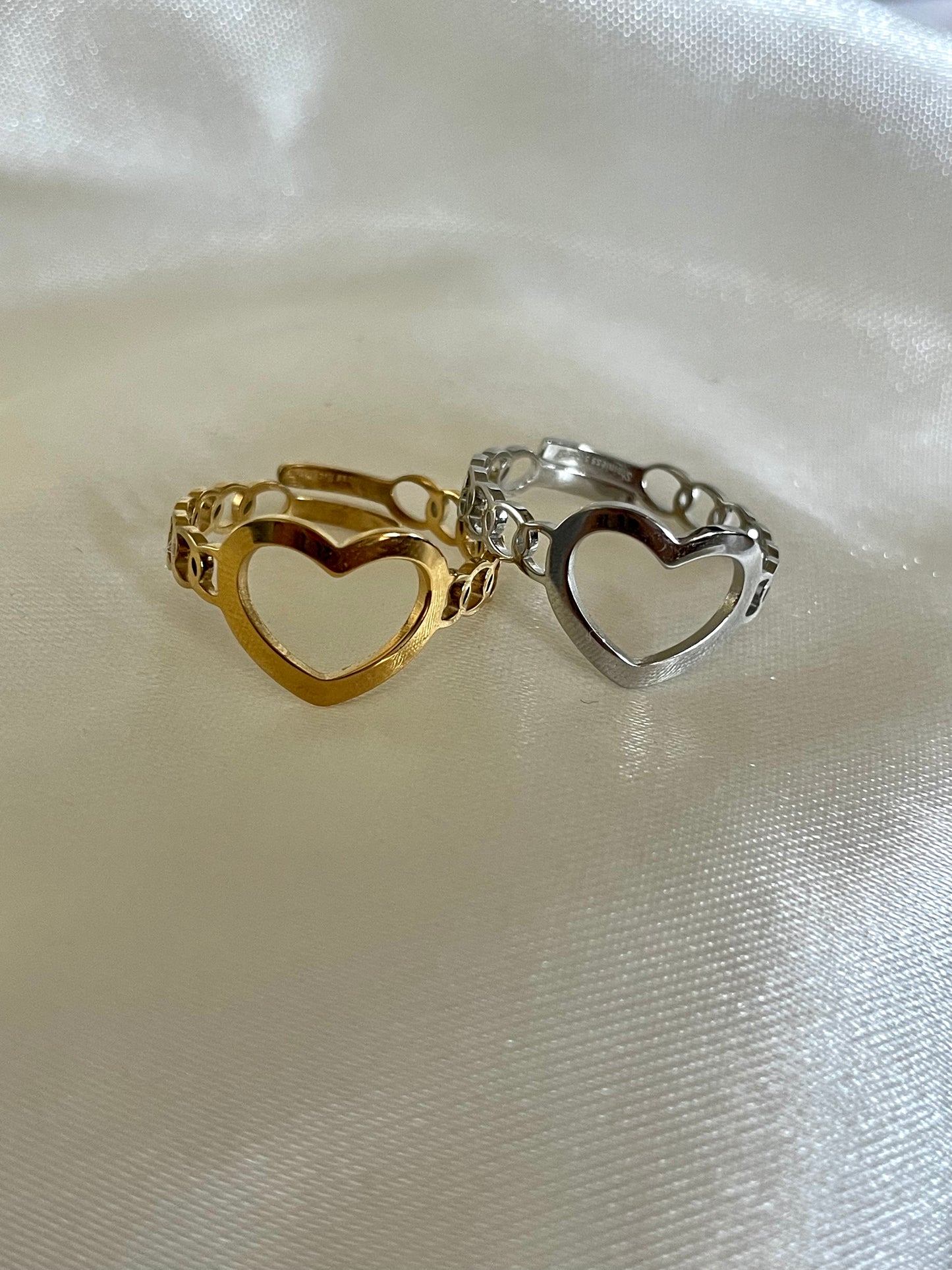 ANELLO CATENA CUORE APERTO